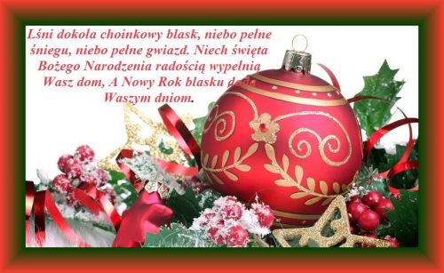 Kartka Niech te �wi�ta rado�ci� wype�ni� Wasz dom!