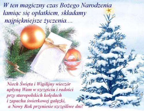 Kartka W ten magiczny czas Bo�ego Narodzenia...