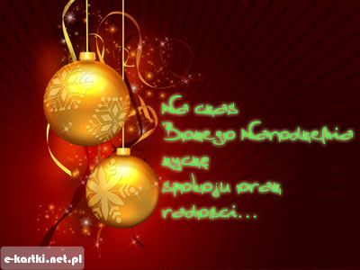 Kartka Na czas Bo�ego Narodzenia...