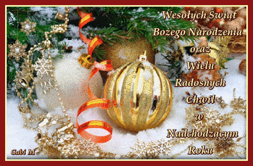 Kartka Weso�ych �wi�t i Wiele Rado�ci w Nowym Roku !