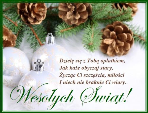 Kartka Dziel� si� z Wami op�atkiem i �ycz� Weso�ych �wi�t