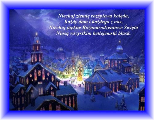 Kartka Niechaj ziemi� roz�piewa kol�da! Weso�ych �wi�t!