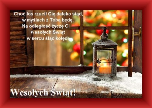 Kartka �ycz� Ci z daleka Weso�ych �wi�t!