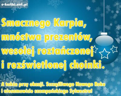 Kartka Smacznego karpia!