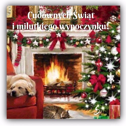 Kartka Cudownych �wi�t i mi�ego wypoczynku!