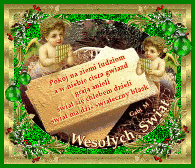 Kartka Graj� anieli .. �wiat si� chlebem dzieli ..