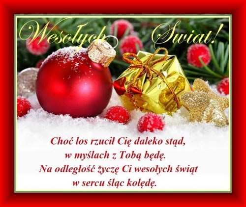 Kartka �ycz� Weso�ych �wi�t i �le kol�d�...