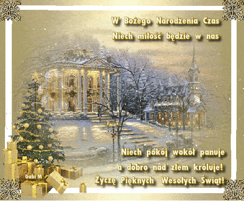 Kartka W ten �wi�teczny Czas niech mi�o�� b�dzie w nas !