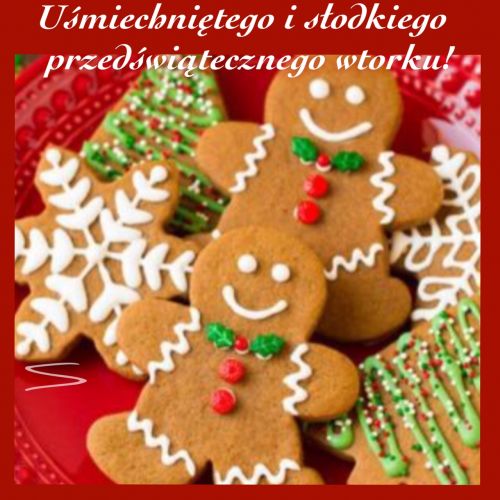 Kartka U�miechni�tego, s�odkiego wtorku przed�wi�tecznego