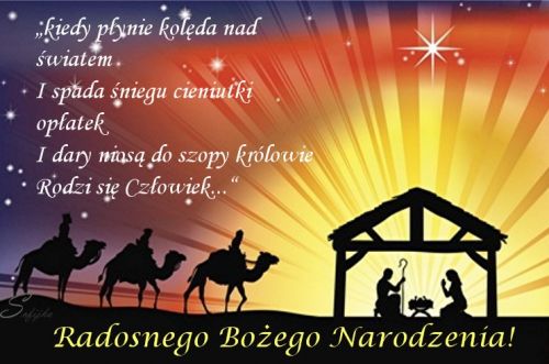 Kartka Kiedy p�ynie kol�da nad �wiatem...