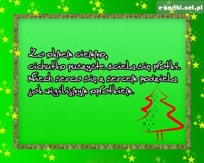 Kartka Z �yczeniami Spokojnych �wi�t