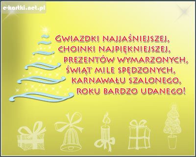 Kartka �yczenia na Bo�e Narodzenie
