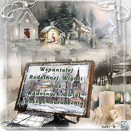 Kartka Wspania�ej Rodzinnej Wigilii oraz Radosnych �wi�t 