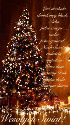 Kartka 🎄L�ni dooko�a choinkowy blask...