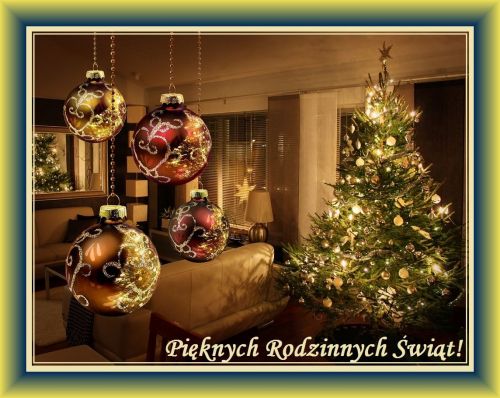 Kartka Pi�knych rodzinnych �wi�t!