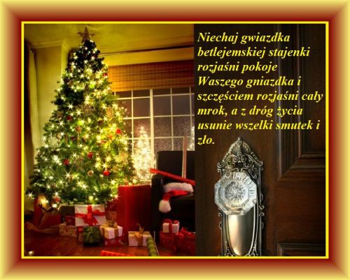 Kartka Niech w te �wi�ta, szcz�cie zago�ci w Twoim domu!
