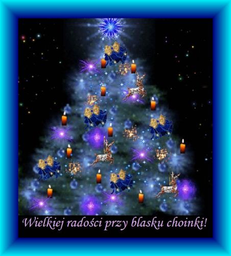 Kartka Choinka,taka wspania�a, kolorowa i �wi�teczna ca�a