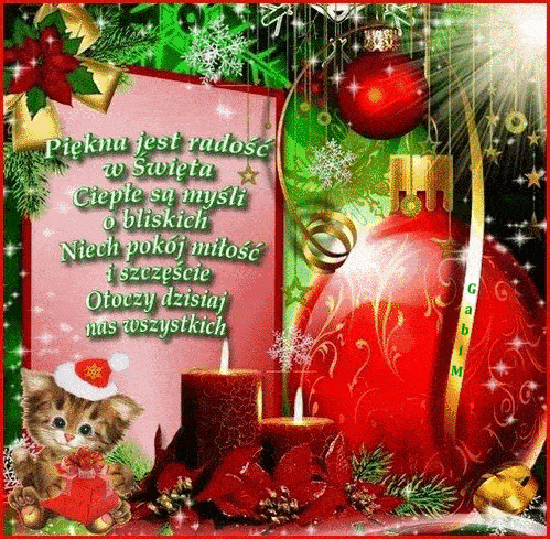 Kartka Pi�kna jest rado�� w �wi�ta...