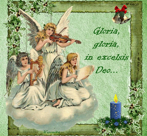 Kartka Gloria, gloria, in excelsis Deo