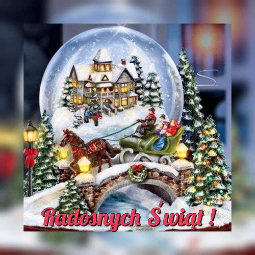 Kartka ❄�wi�t nios�cych rado�� i szcz�cie ...