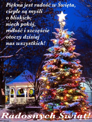 Kartka " Pi�kna jest rado�� w �wi�ta..."