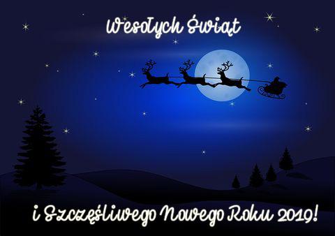 Kartka Weso�ych �wi�t i Szcz�liwego Roku 2019!