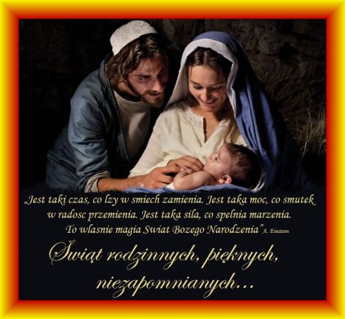 Kartka �wi�t rodzinnych, pi�knych, niezapomnianych...