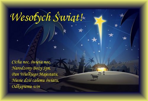 Kartka W t� �wi�t� Noc �ycz� Ci b�ogos�awionych �wi�t!