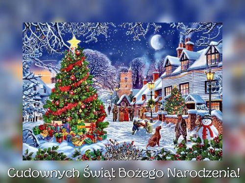 Kartka ⭐Cudownych �wi�t Bo�ego Narodzenia
