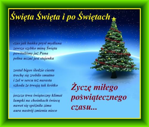 Kartka �ycz� mi�ego po�wi�tecznego czasu...