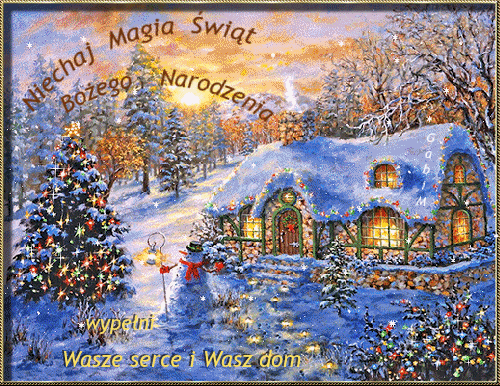 Kartka Niech Magia �wi�t Wype�ni Wasze Serce i Wasz Dom