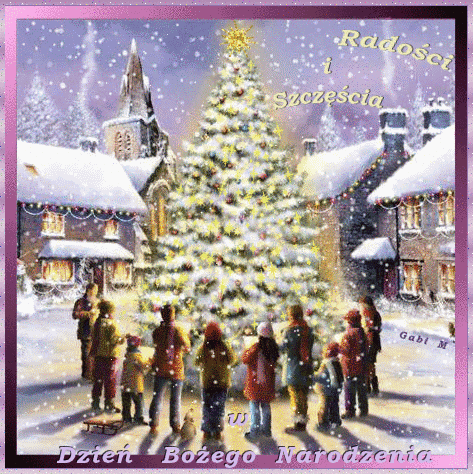 Kartka Rado�ci i Szcz�cia w Dzie� Bo�ego Narodzenia