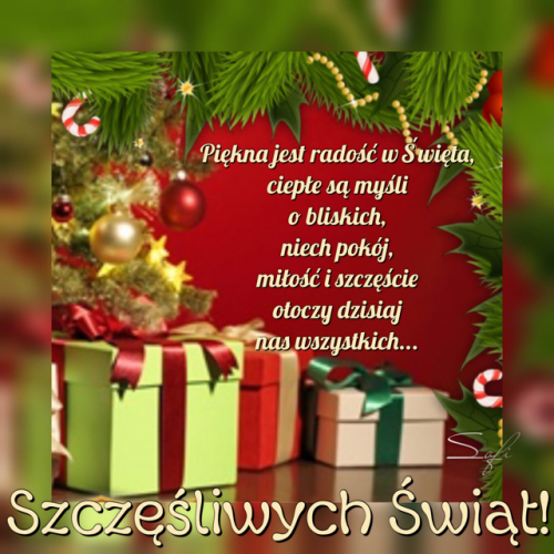 Kartka 🎄Pi�kna jest rado�� w �wi�ta...