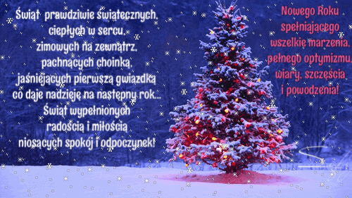 Kartka ❄�wi�teczne i Noworoczne �yczenia