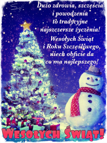 Kartka 🎄Tradycyjne najszczersze �yczenia...