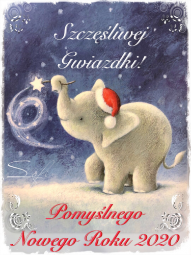 Kartka ⭐Szcz�liwej Gwiazdki, Pomy�lnego Roku 2020