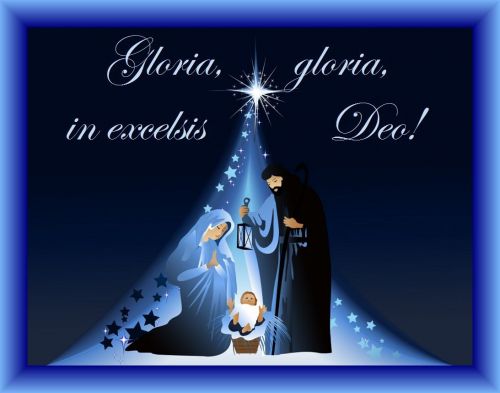 Kartka Gloria, gloria in excelsis deo!