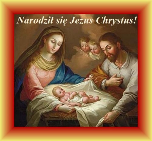 Kartka Narodzi� si� Male�ki! Weso�ych �wi�t!