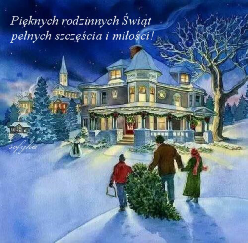 Kartka ⭐Pi�knych pe�nych rodzinnego ciep�a �wi�t!