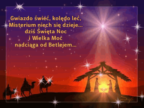 Kartka ⭐Gwiazdo �wie�, kol�do le�...