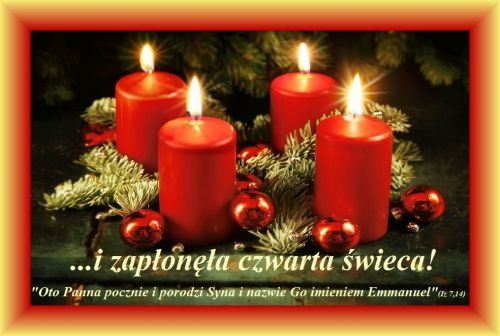 Kartka Ju� zap�on�a czwarta �wieca! Pi�knej niedzieli!