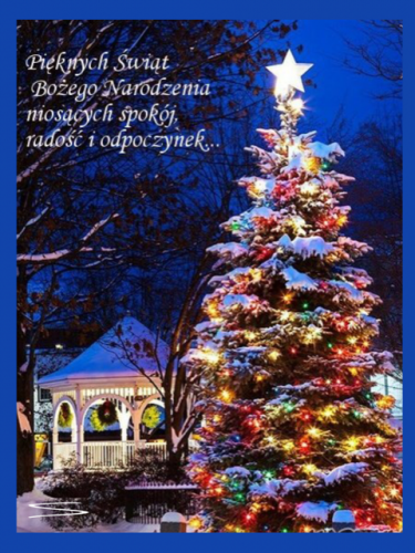 Kartka ❄Pi�knych �wi�t Bo�ego Narodzenia...