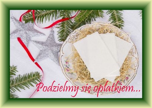 Kartka Podzielmy si� op�atkiem! Weso�ych �wi�t!