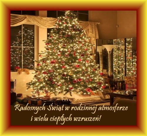 Kartka Radosnych rodzinnych �wi�t i wielu ciep�ych wra�e�
