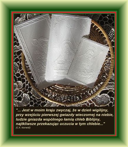 Kartka Staropolskim obyczajem �ami� si� z Tob� op�atkiem.