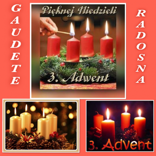 Kartka 🎄Zapalamy trzeci� �wiec� adwentow�...