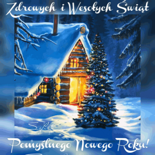 Kartka ❄Cudownych �wi�t i Pomy�lno�ci w Nowym Rok