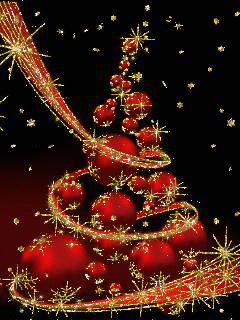 Kartka Cudownych �wi�t przy blasku choinki!