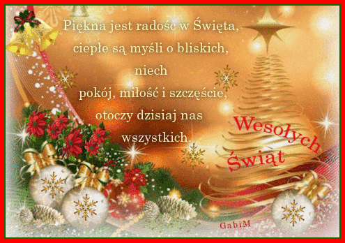 Kartka Pi�kna jest Rado�� w �wi�ta...