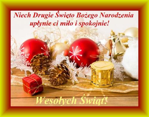 Kartka Niech Drugie �wi�to up�ynie Ci spokojnie i mi�o!